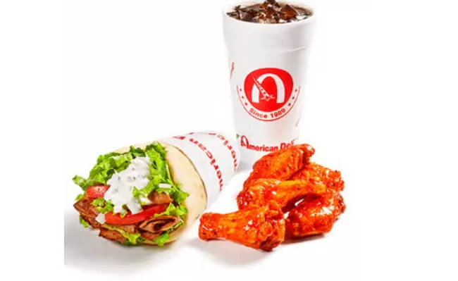 Beef Gyro & 5pc Wings Combo