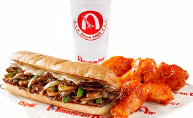 Beef Philly & 5 pc Wings Combo